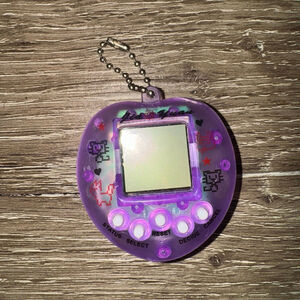 Jia Yuan Tamagotchi Purple Heart Virtual Pet Keychain